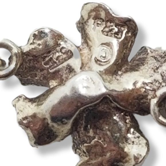 VINTAGE STERLING SILVER  P&J SIGNED HIBISCUS FLOWER TENNIS BRACELET - Picture 11 of 11